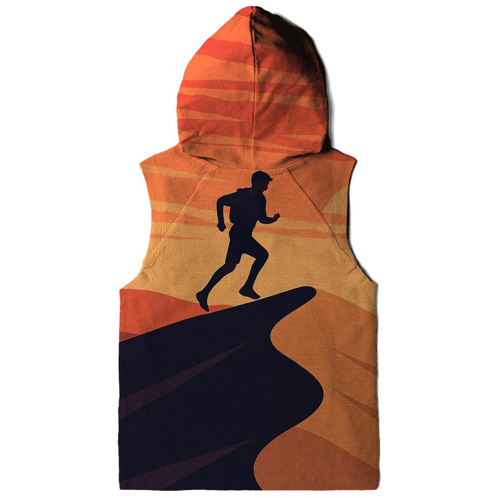 Trail Running Sunset Silhouette pullover hoodies