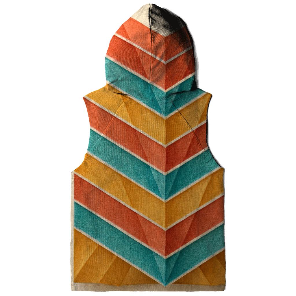 Coral Chevron Accordion embroidered hoodies