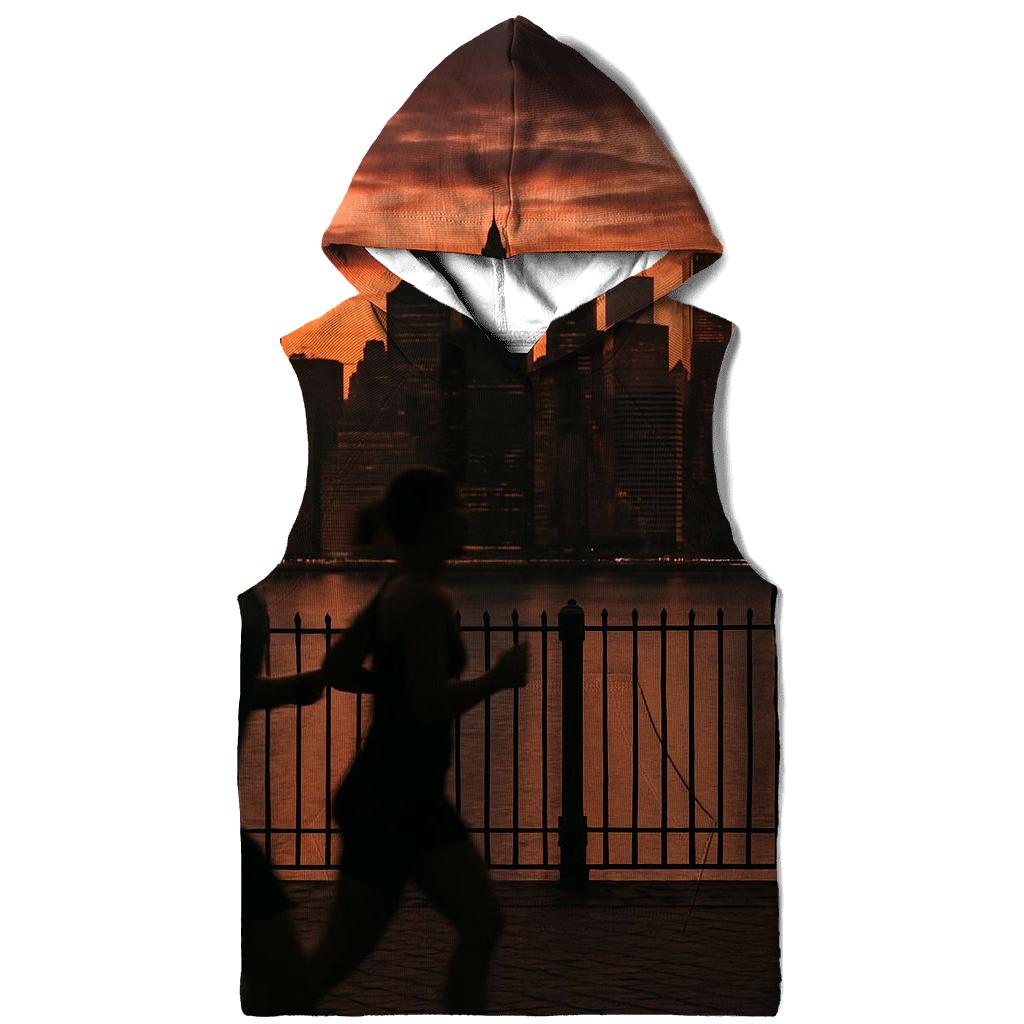 Sunset Silhouette From Brooklyn Promenade custom hoodies