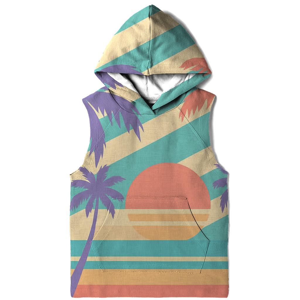 Synthwave Palm Lines printed hoodies
