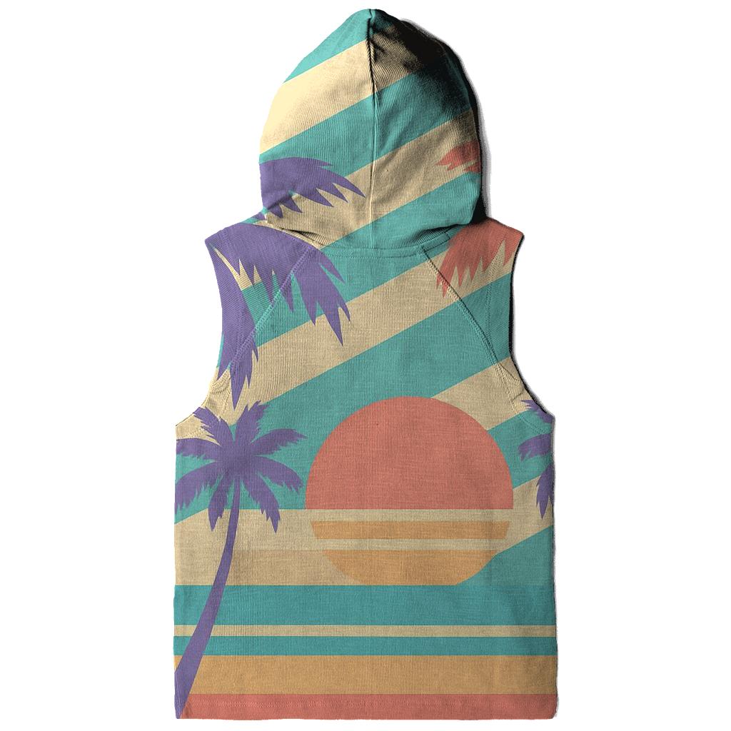 Synthwave Palm Lines printed hoodies