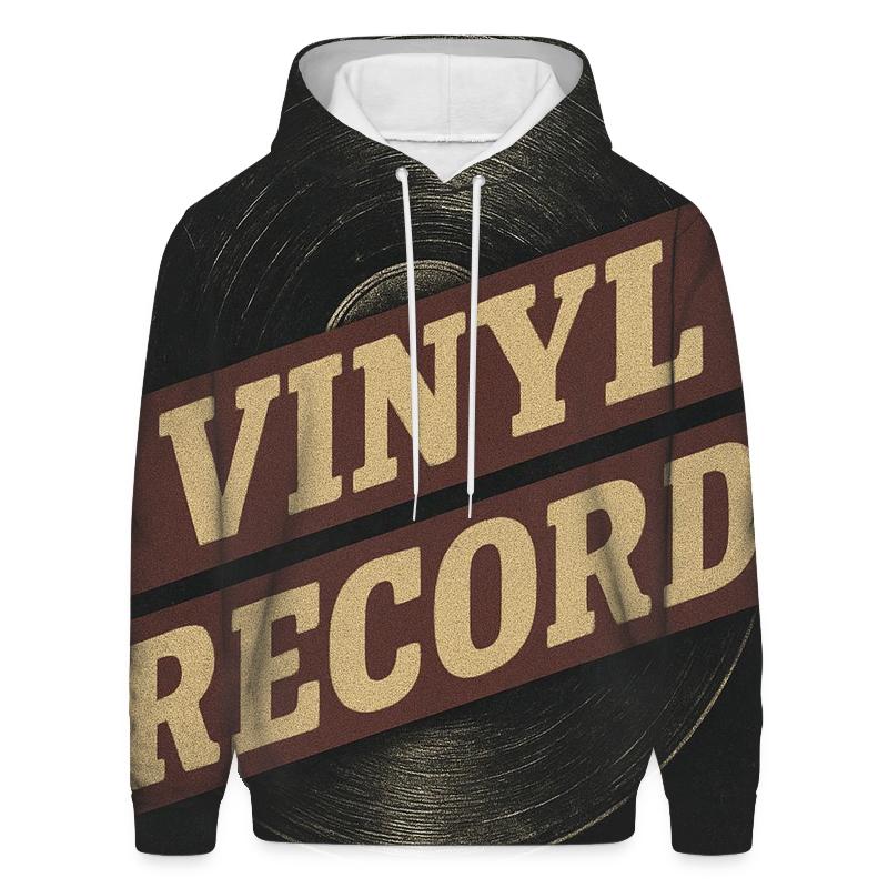 Distressed Vinyl Record Poster hoodie designs