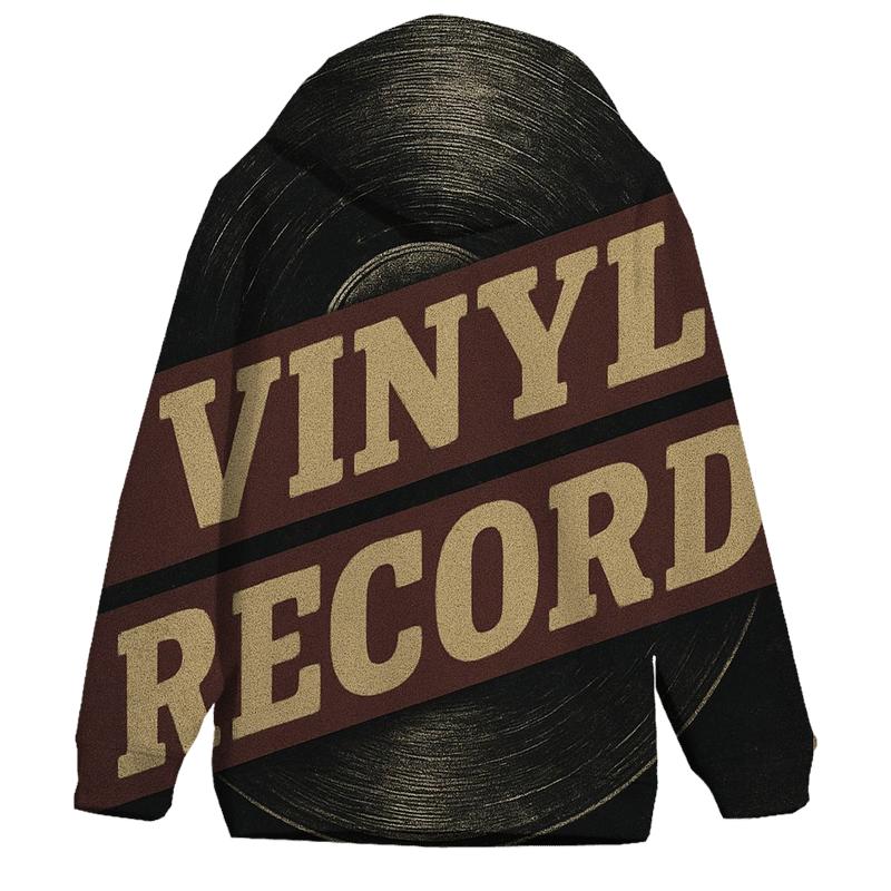 Distressed Vinyl Record Poster hoodie designs