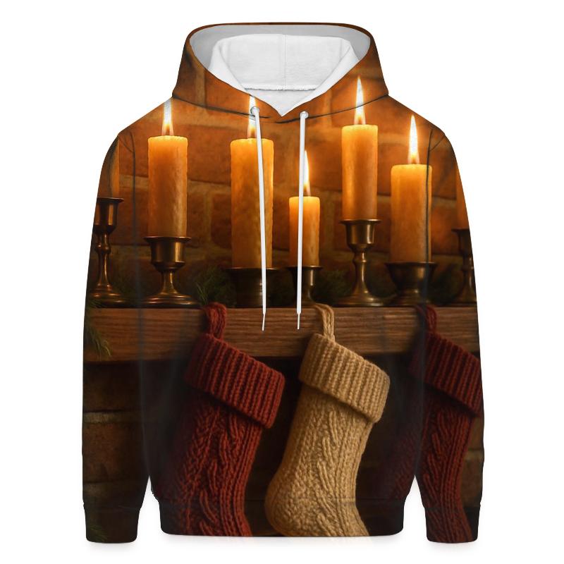 Candlelit Mantel With Stockings hoodie designs