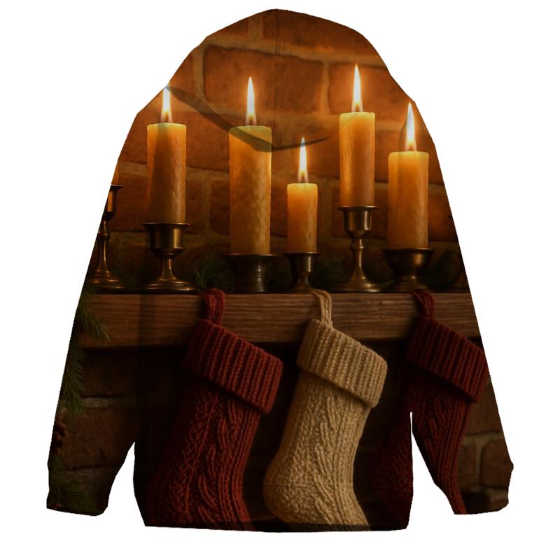 Candlelit Mantel With Stockings hoodie designs