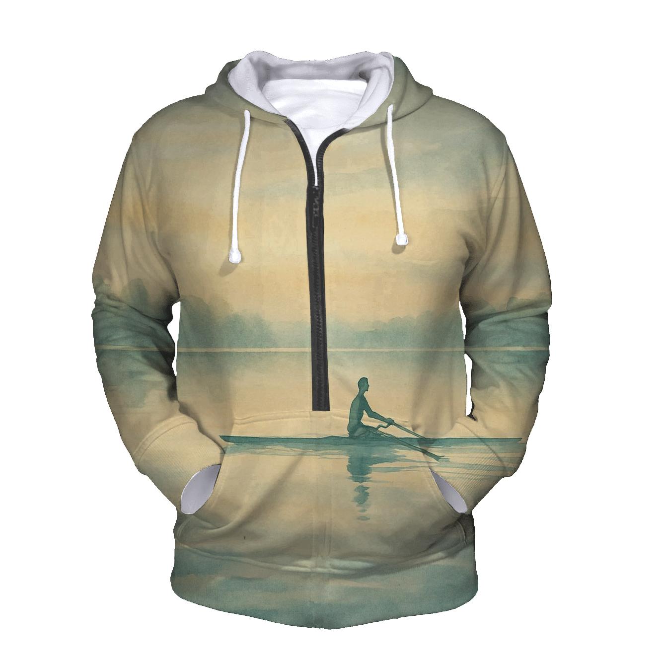 Morning Row Serenity embroidered hoodies