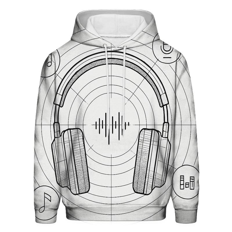 Headphone Orbit Diagram heavyweight hoodies