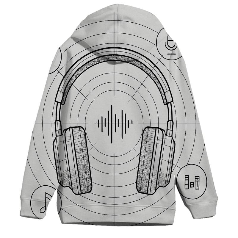 Headphone Orbit Diagram heavyweight hoodies