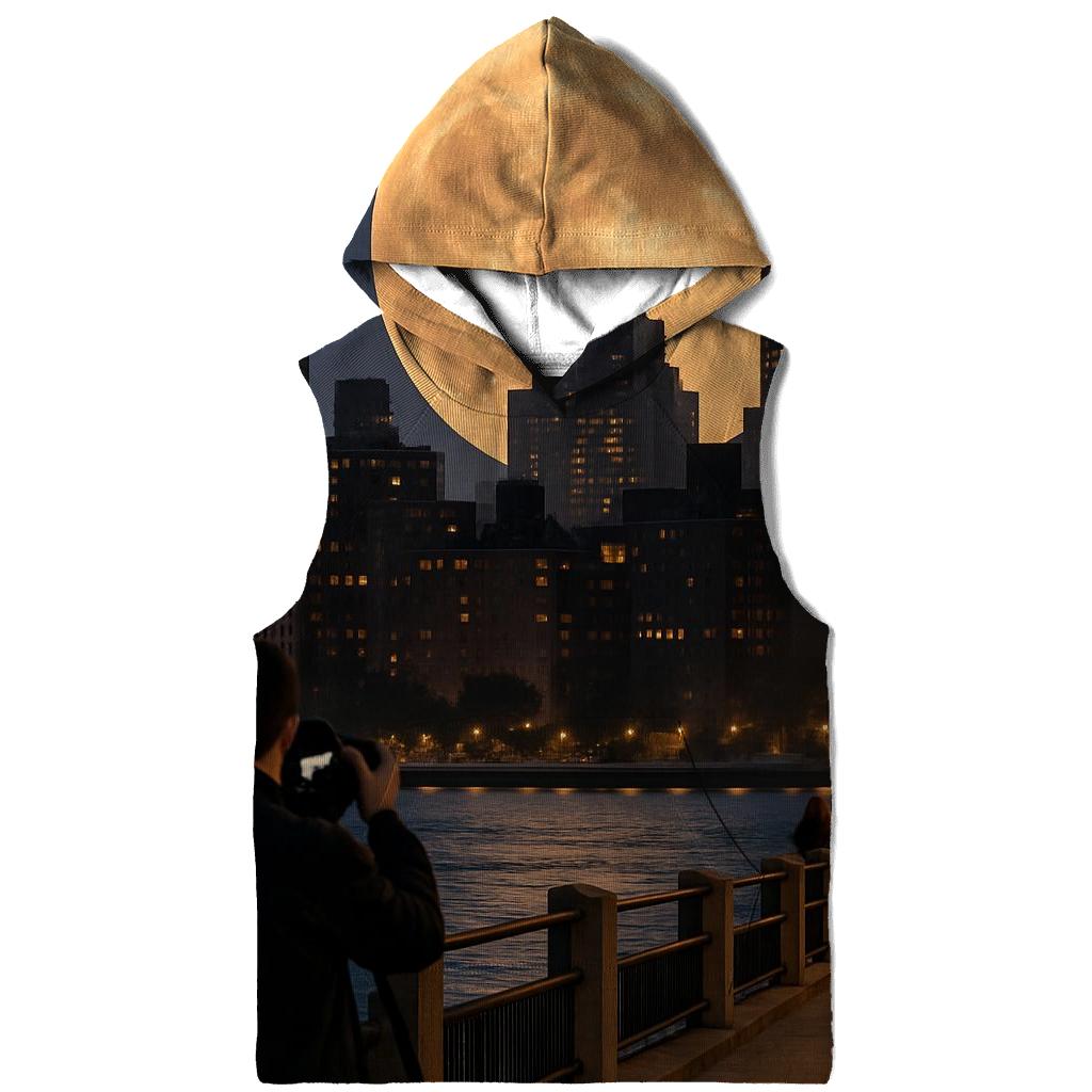 Harvest Moon Over The Upper East River lightweight hoodies