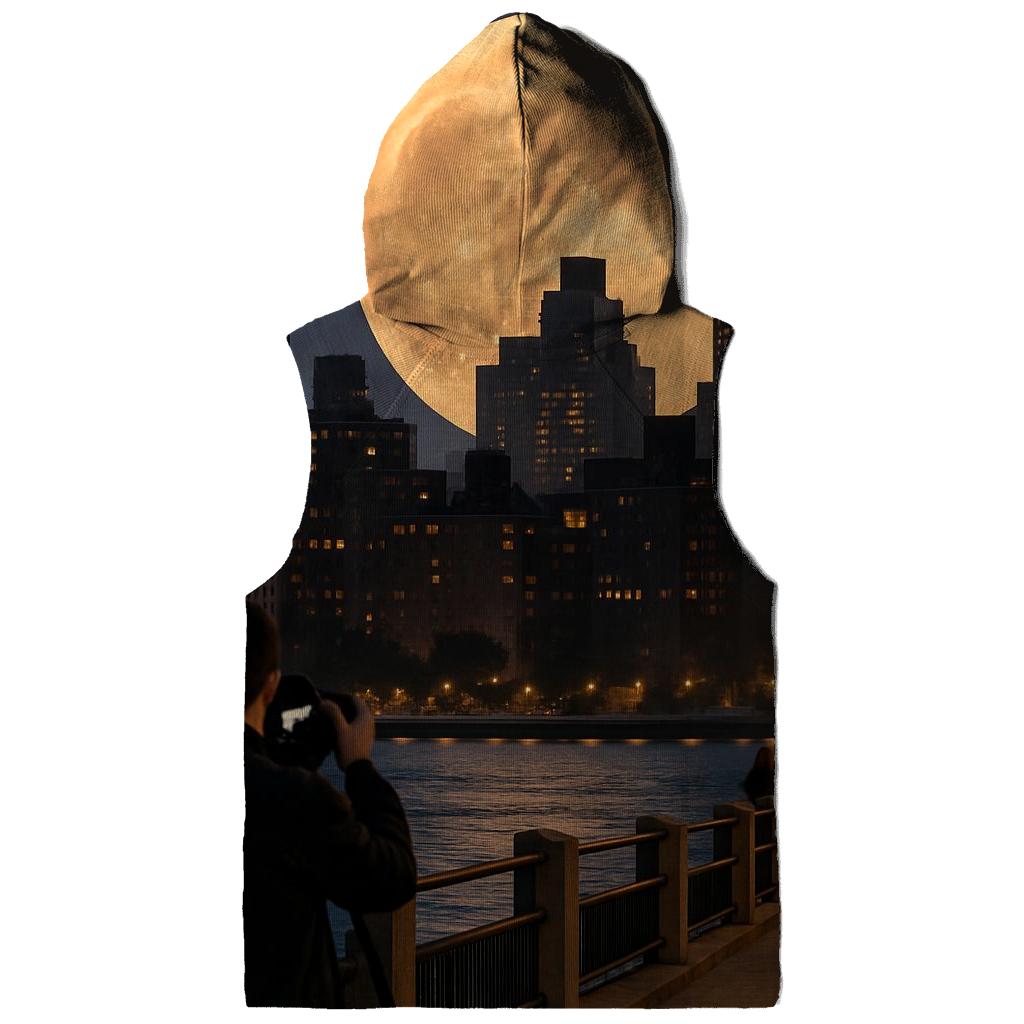 Harvest Moon Over The Upper East River lightweight hoodies
