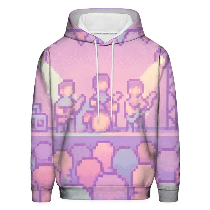 Pixel Concert Prism zip-up hoodies