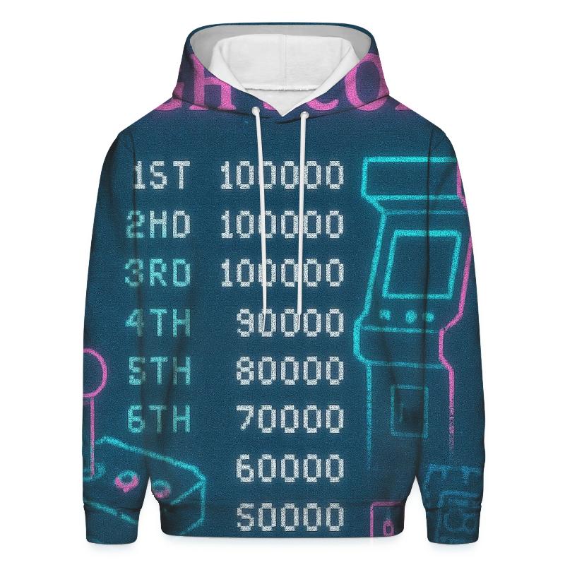 Retro Arcade Pixel Night hoodie styles