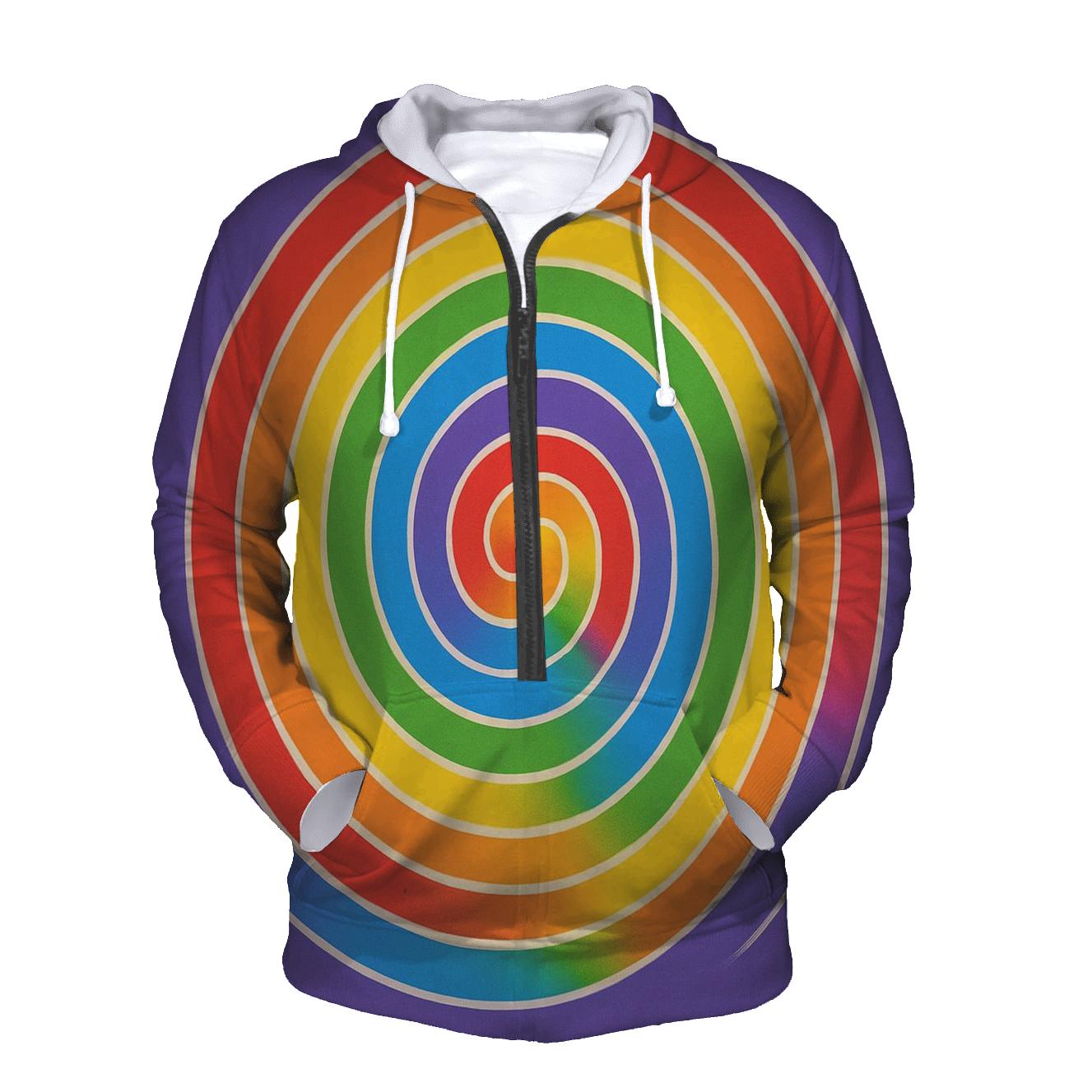 Classic Rainbow Spiral custom hoodies
