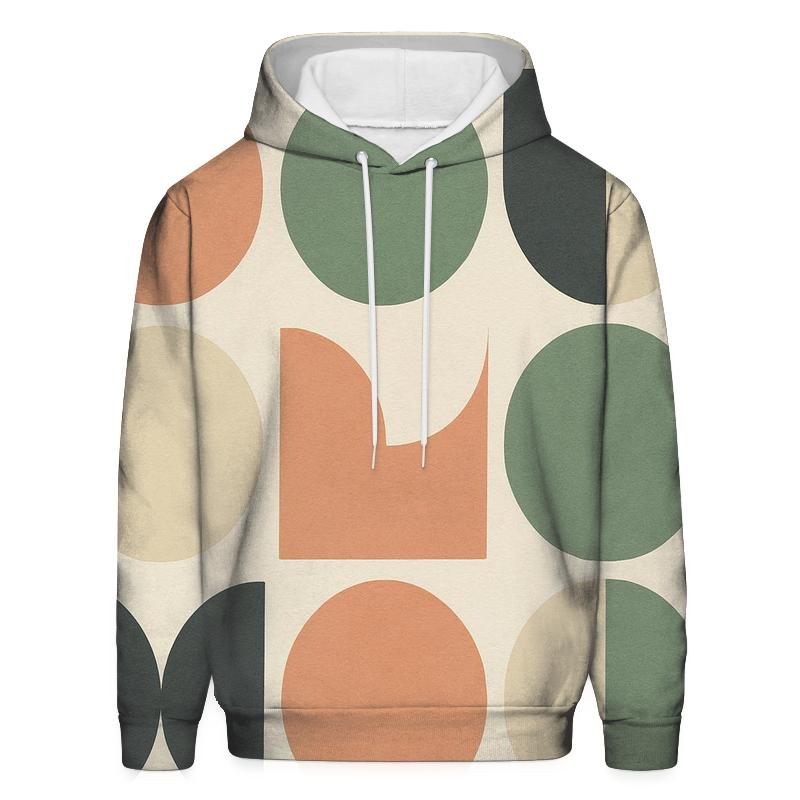 Abstract Mod Circles zip-up hoodies