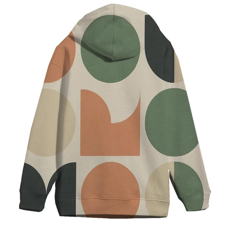 Abstract Mod Circles zip-up hoodies