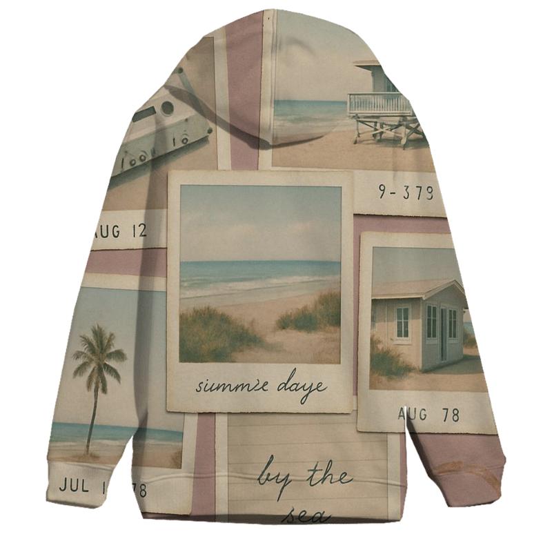 Polaroid Summer Collage designer hoodies