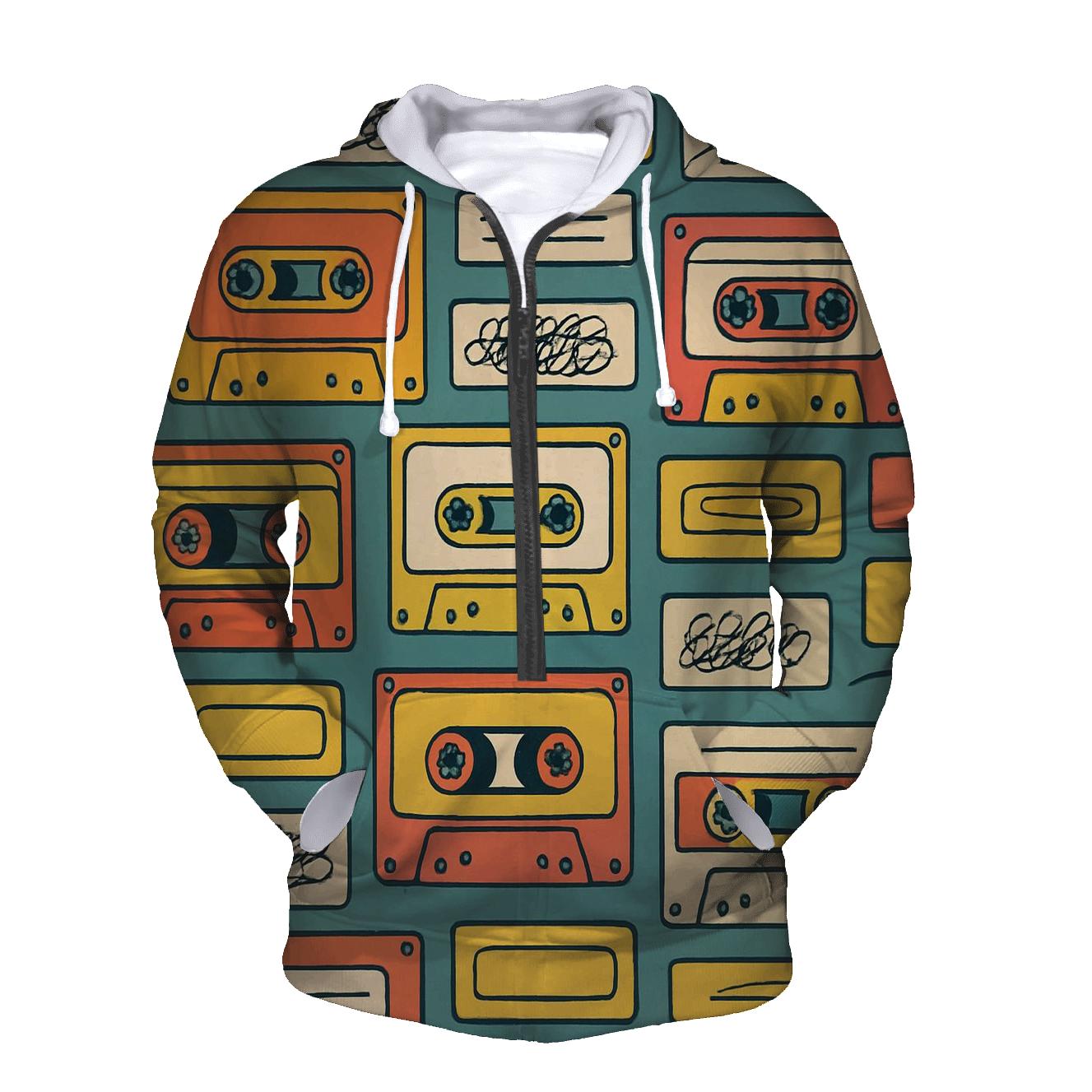 Cassette Tape Collage custom hoodies