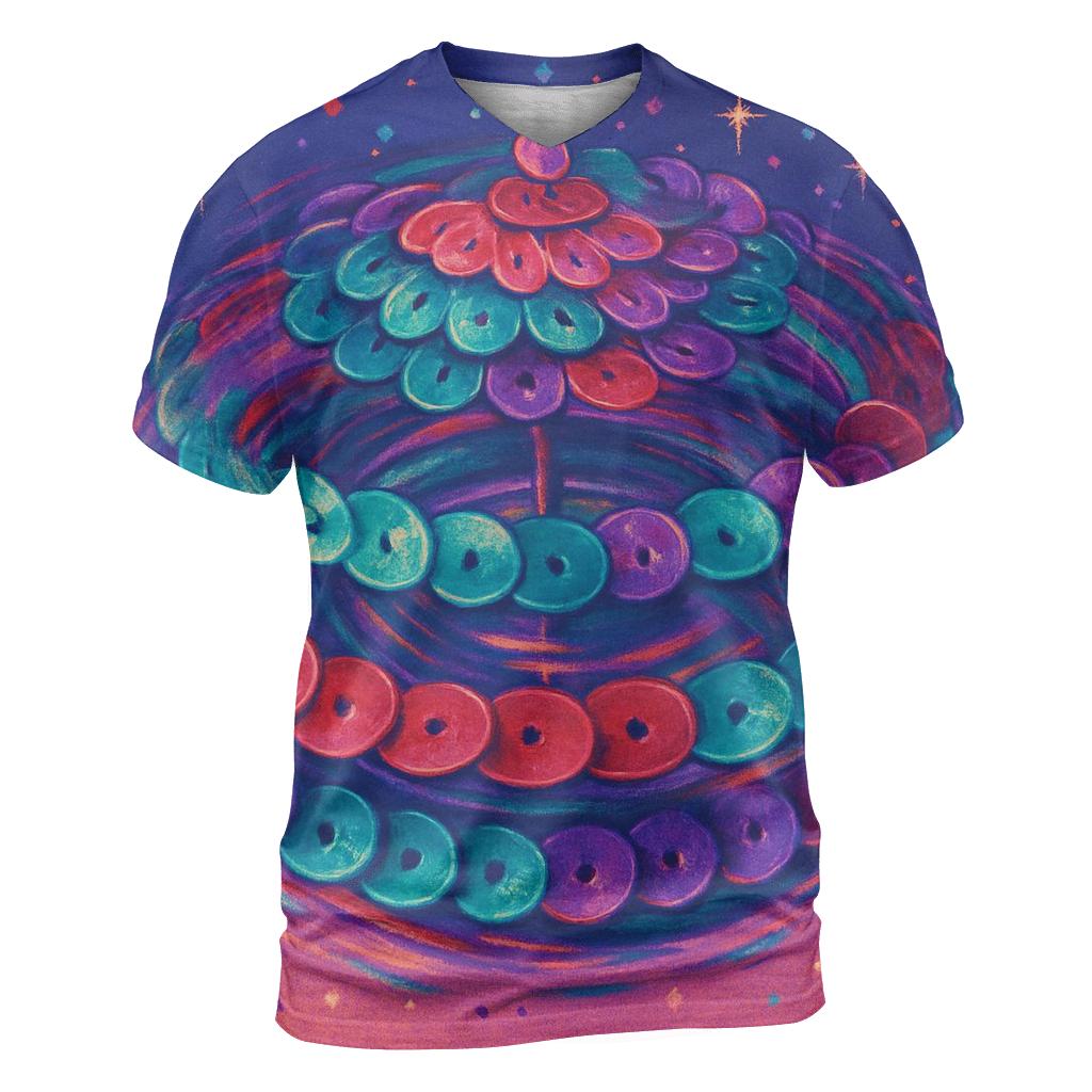 Sequin Carousel trendy printed shirt styles