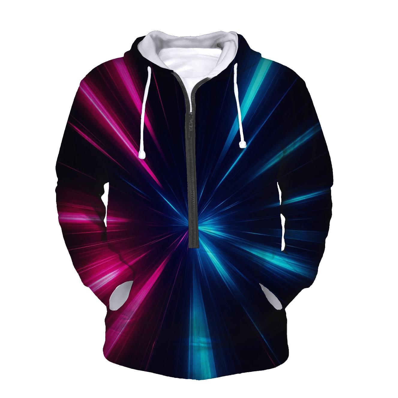 Neon Metro Sweep printed hoodies