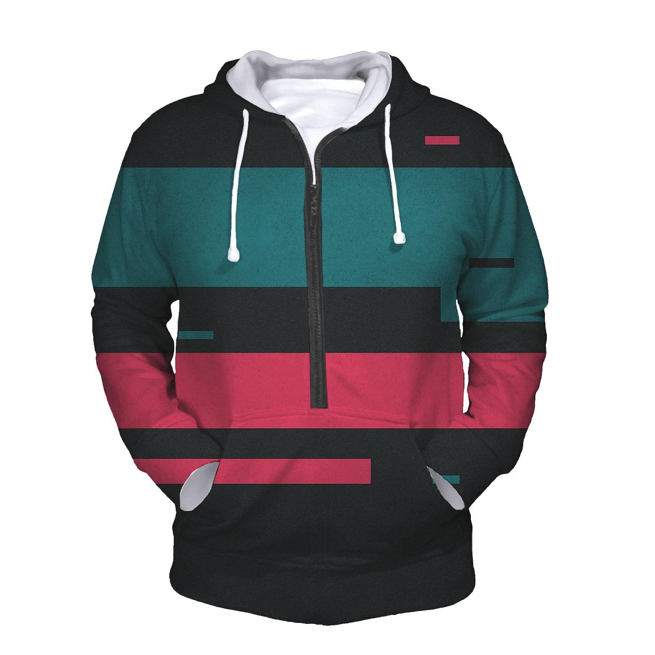 VHS Static Stripes lightweight hoodies