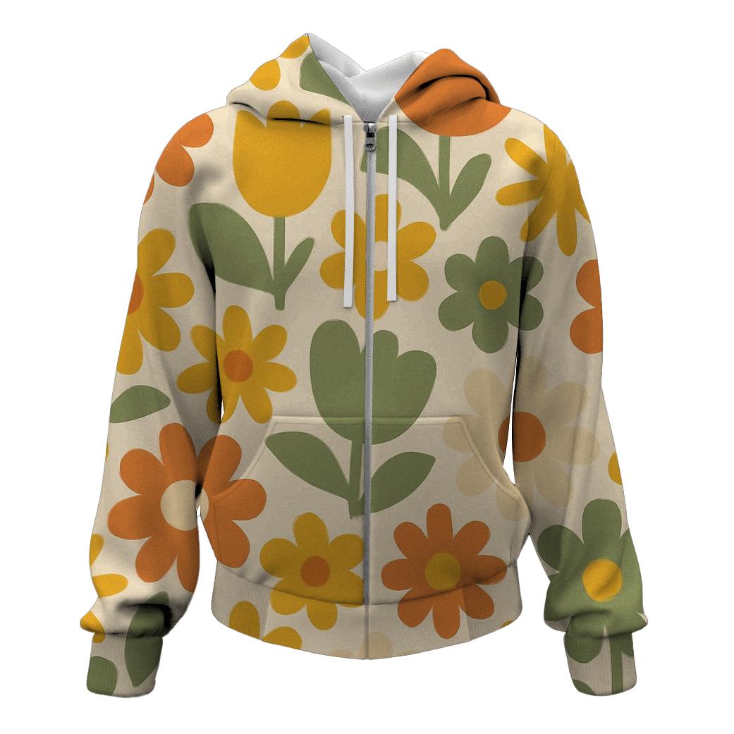 Funky Flower Mosaic hoodie styles