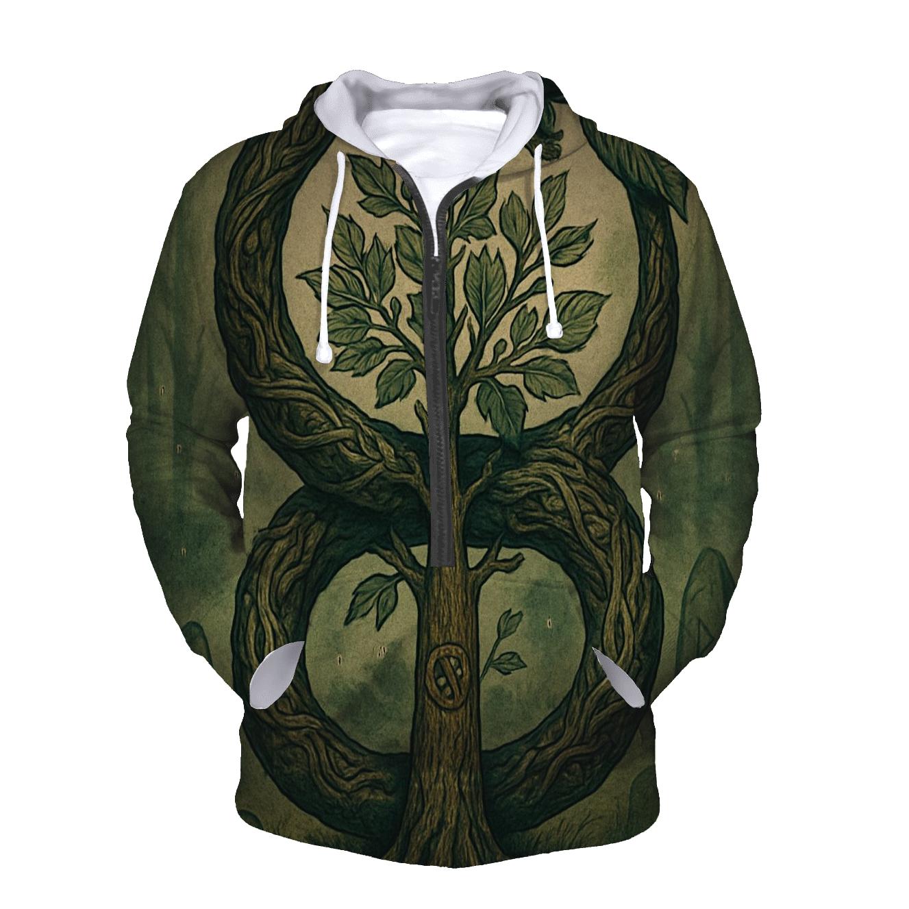 Verdant Ouroboros Grove graphic hoodies