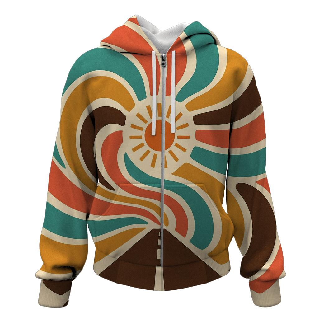 Groovy Rainbow Swirls heavyweight hoodies