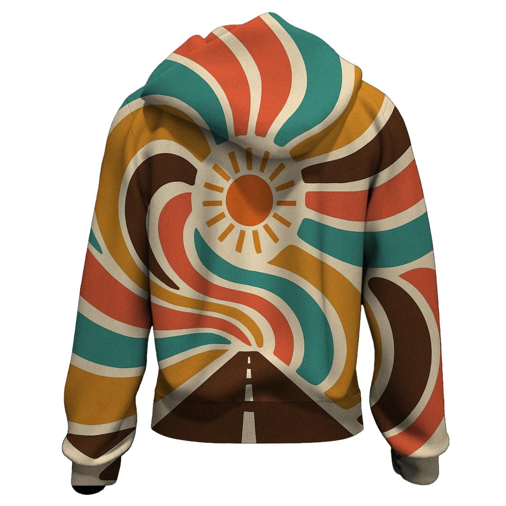Groovy Rainbow Swirls heavyweight hoodies