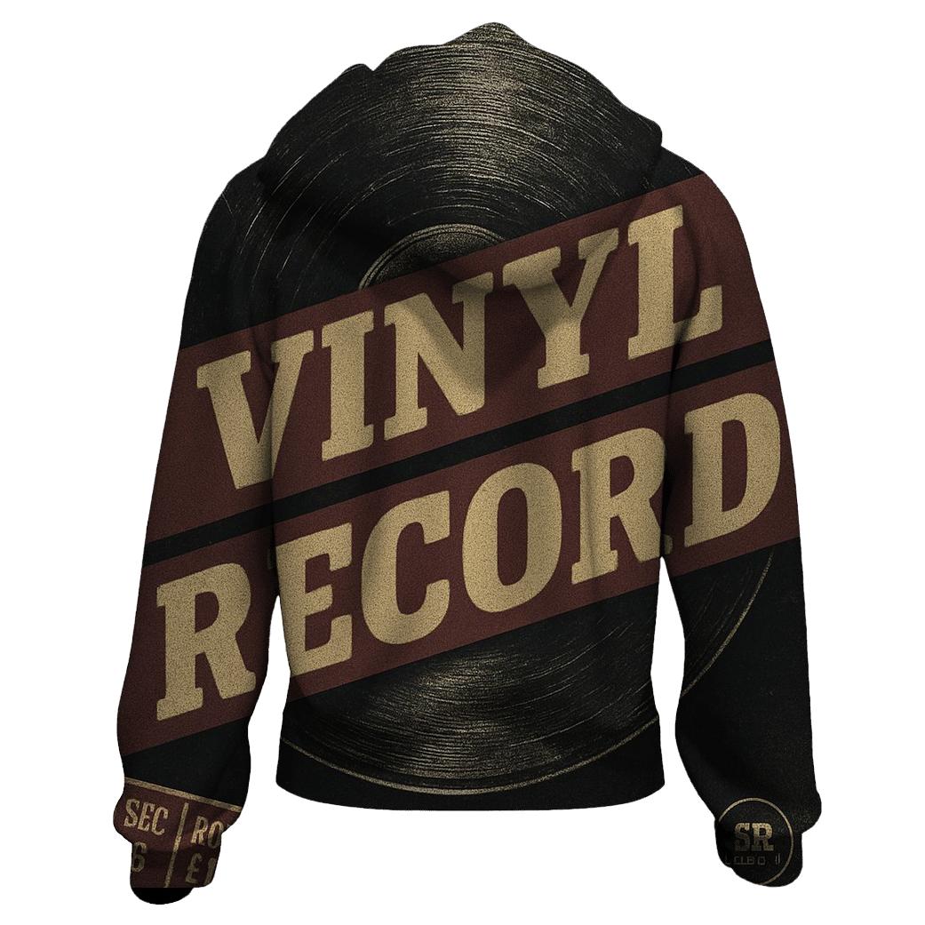 Distressed Vinyl Record Poster premium hoodies