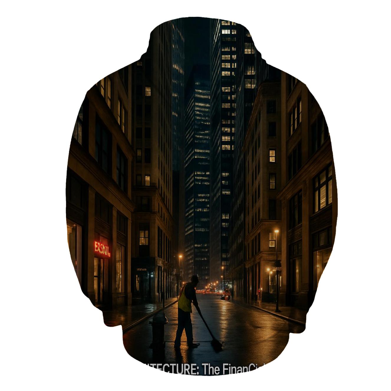 Nighttime Financial District After Hours zip-up hoodies