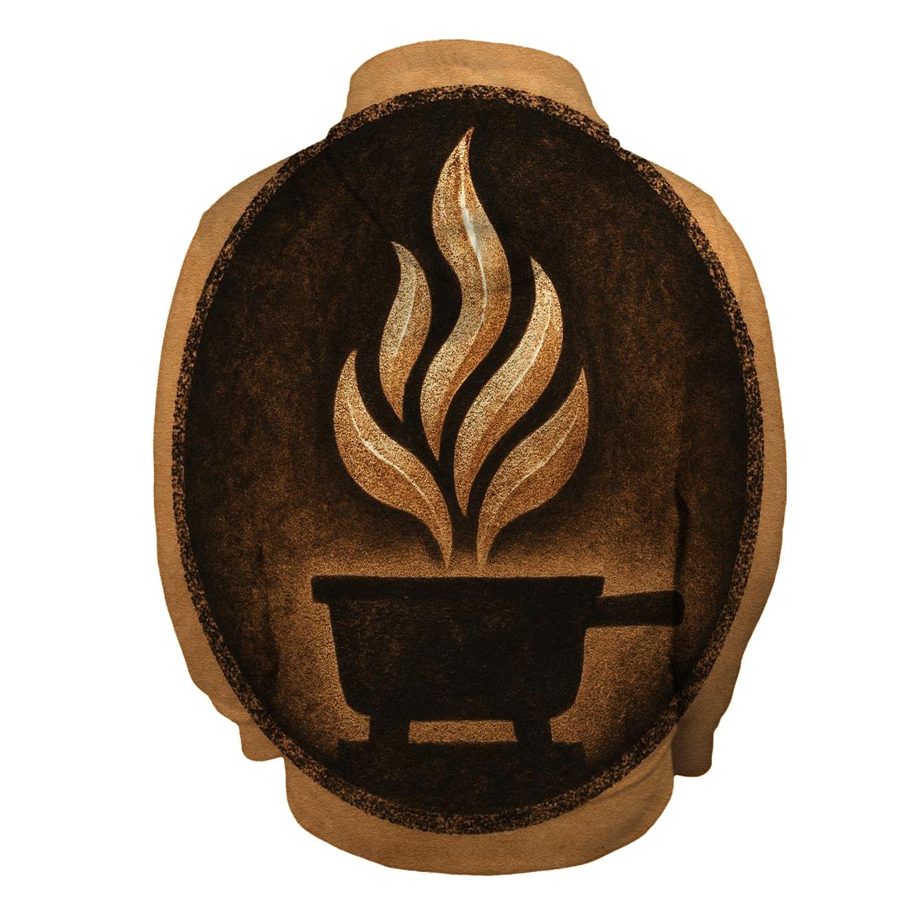 Roast Flame Emblem printed hoodies