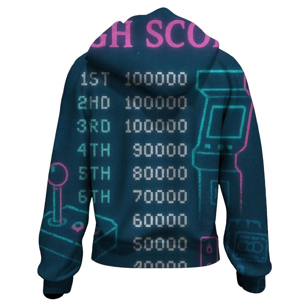 Retro Arcade Pixel Night premium hoodies