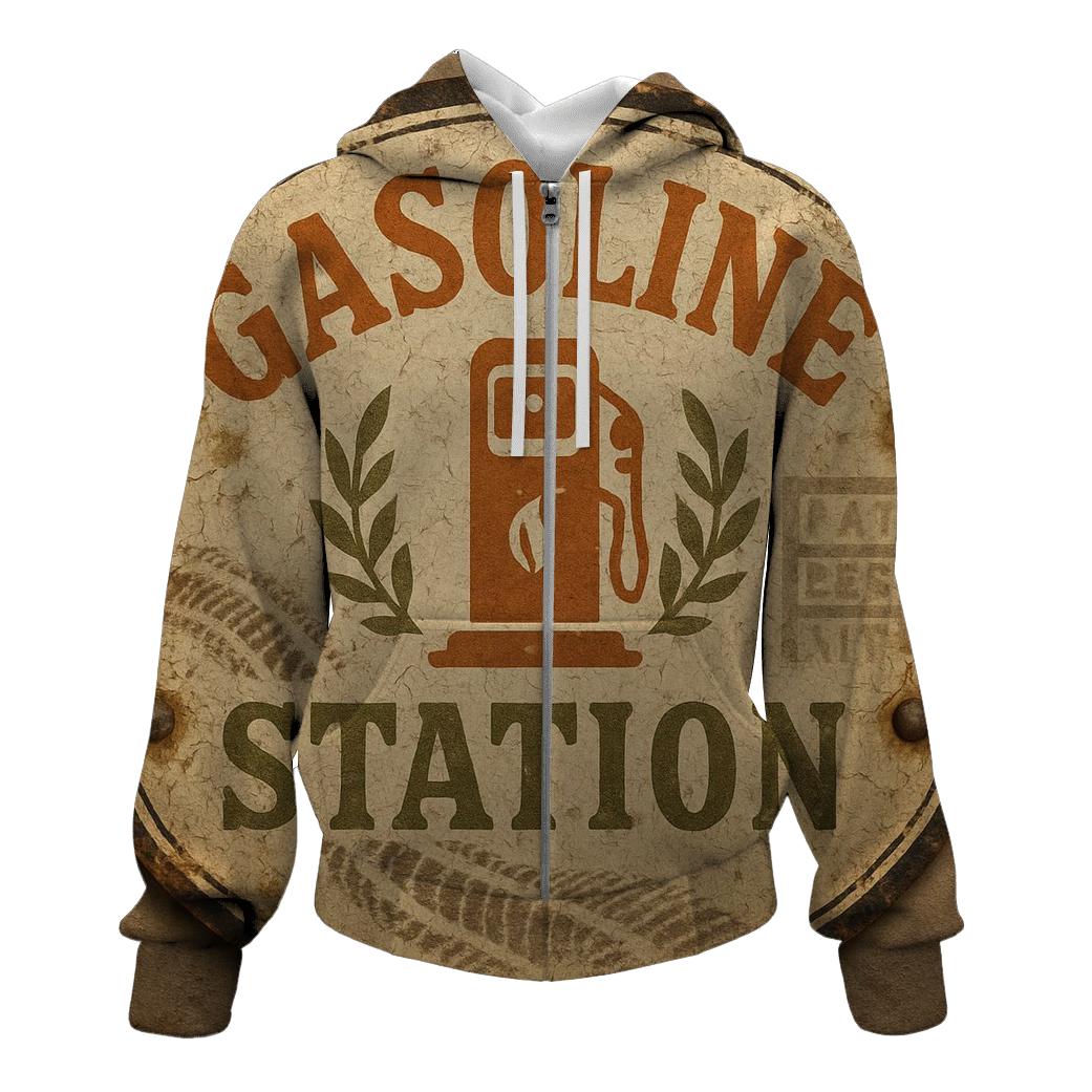 Old Gas Station Emblem hoodie trends