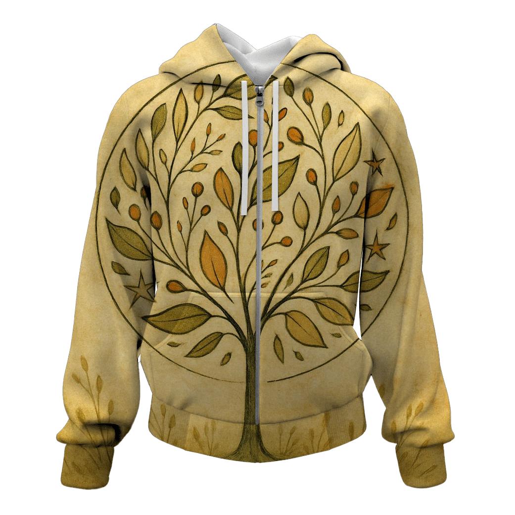 Tree Of Seasons Abstract lightweight hoodies