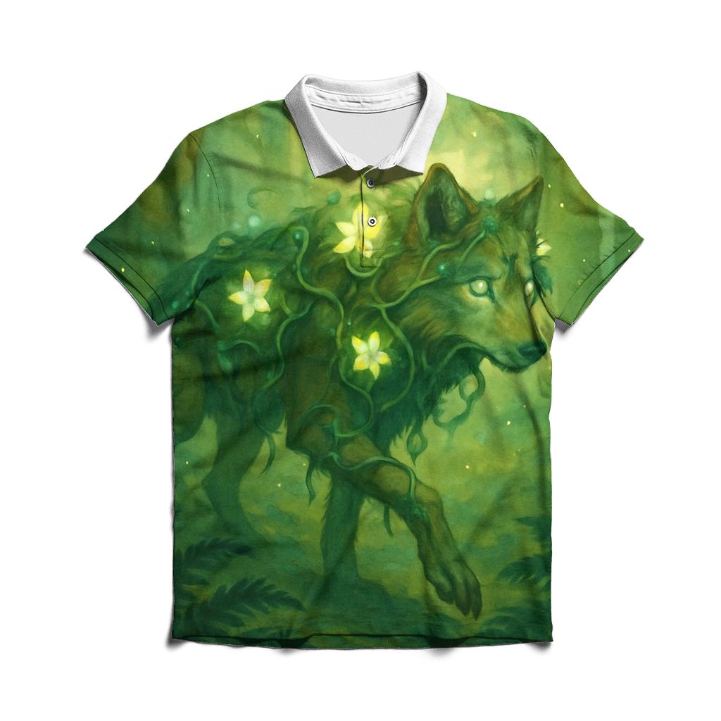 Verdant Moon Stalker branded logo polo shirts