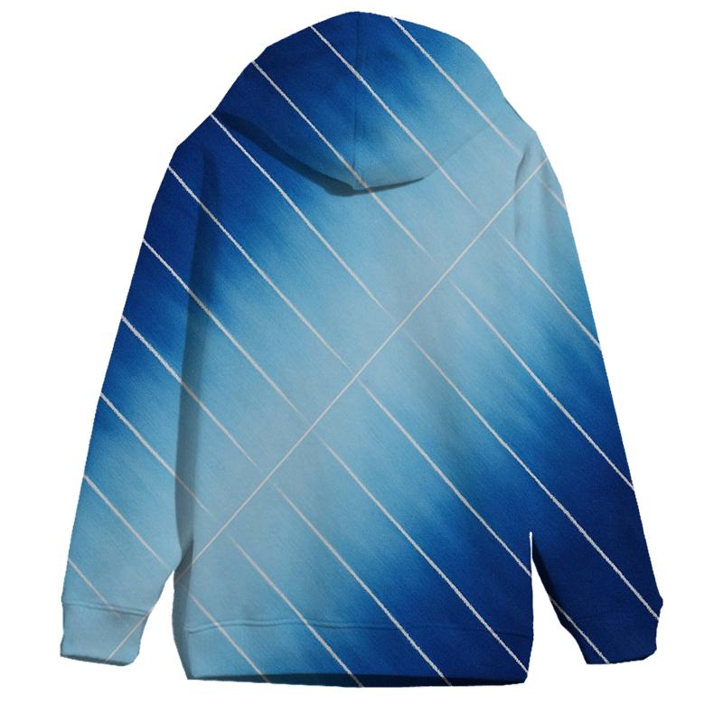 Indigo Arashi Diagonals printed hoodies