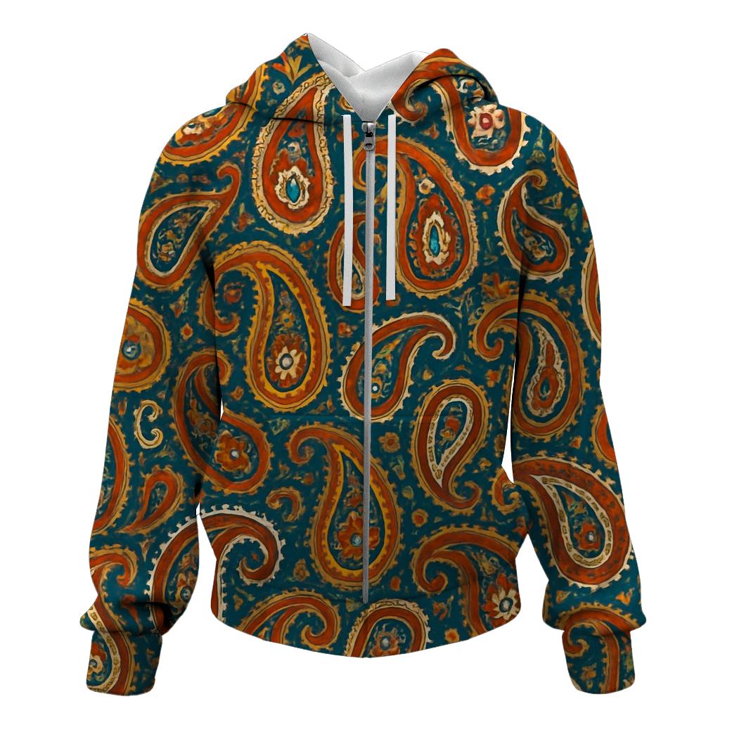 Solar Flare Paisley custom hoodies