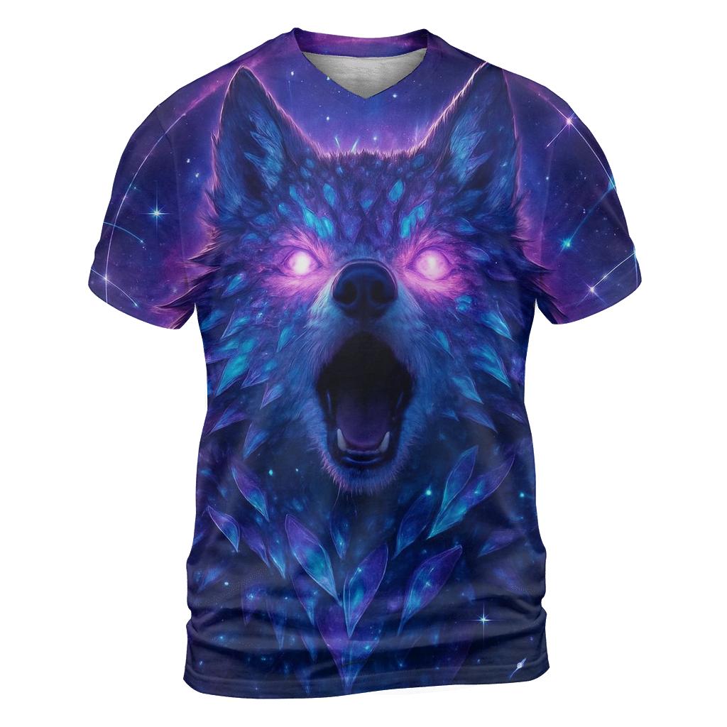 Nebula Sentinel artistic all-over print tops