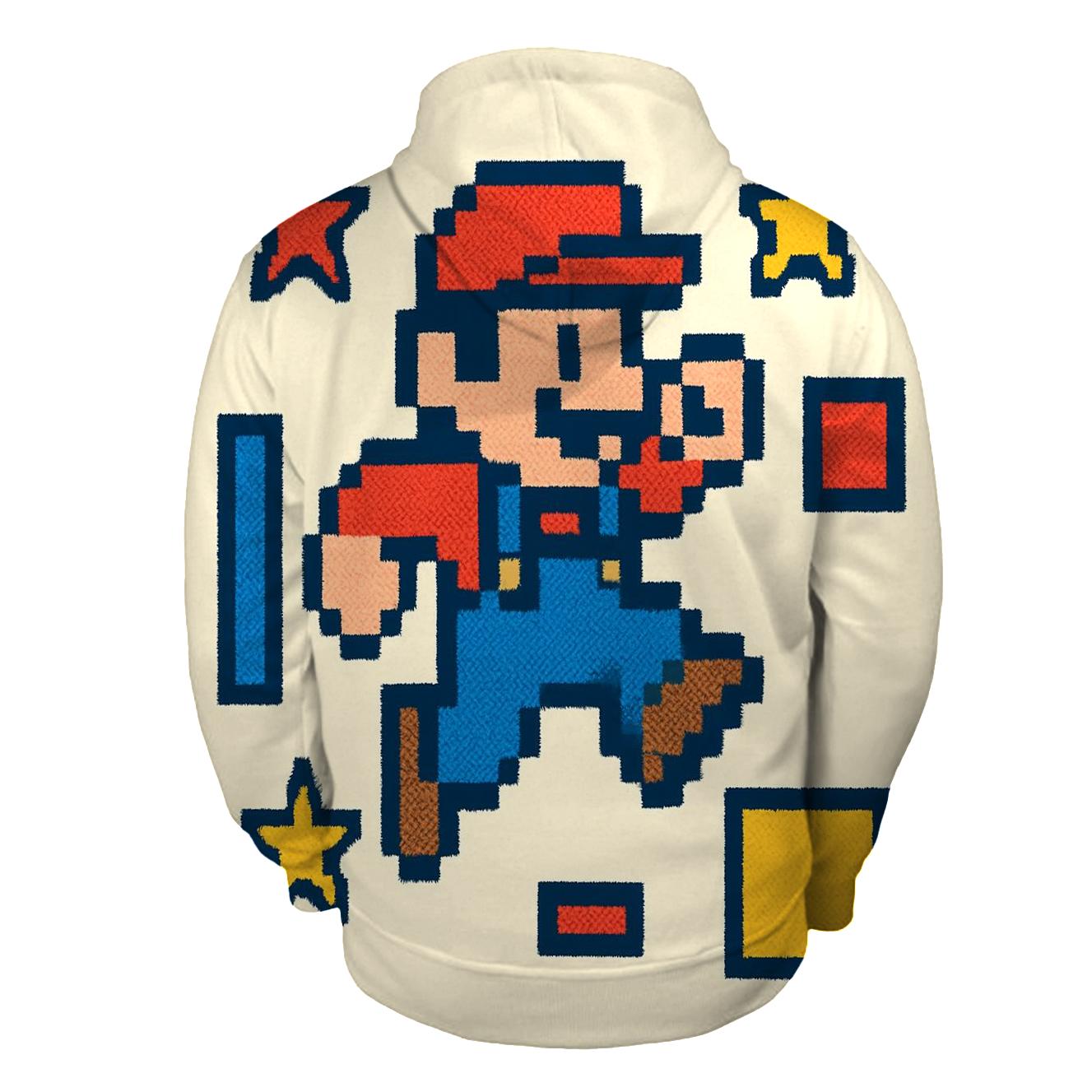 Vintage Arcade Pixel Hero embroidered hoodies