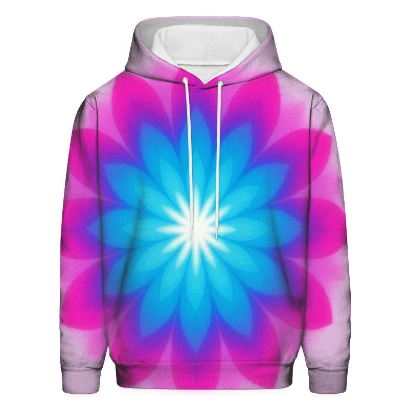 Magenta Mandala Sunburst graphic hoodies