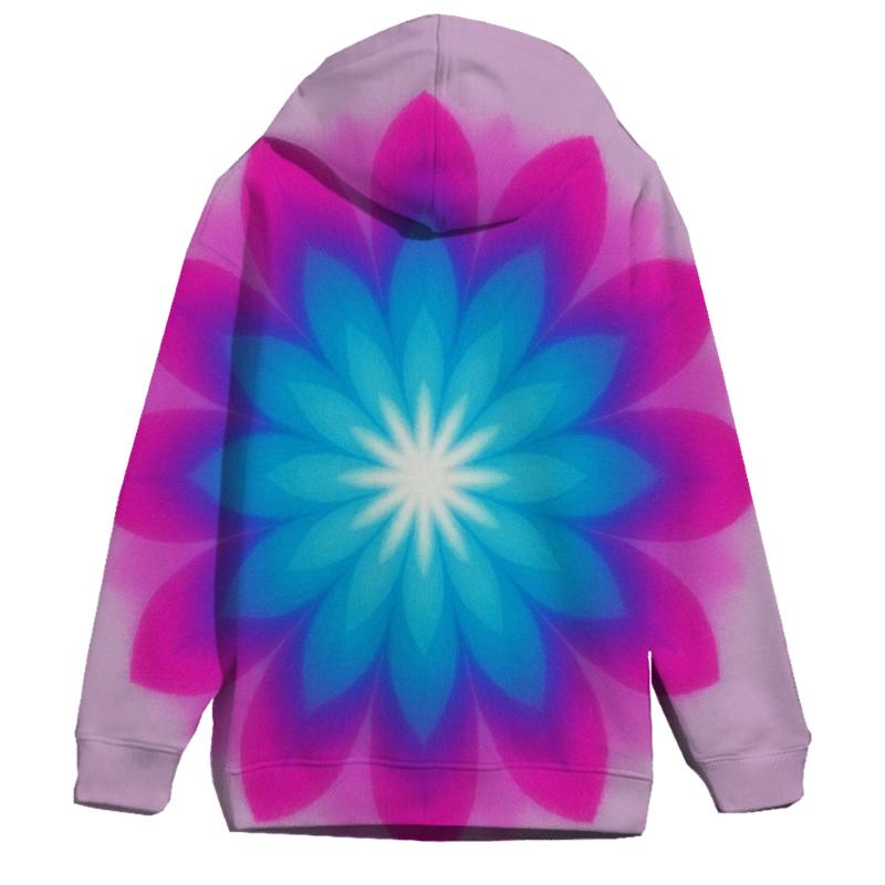 Magenta Mandala Sunburst graphic hoodies
