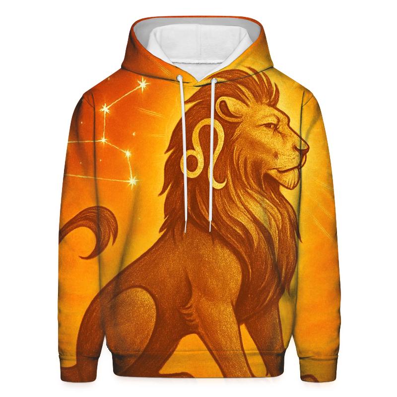 Leo Solar Flare Lion Artwork premium hoodies