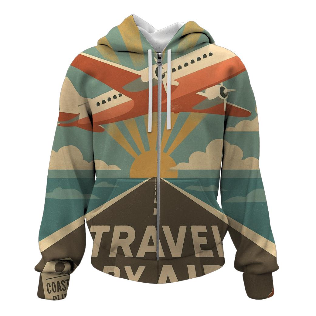 Retro Airline Travel Poster pullover hoodies