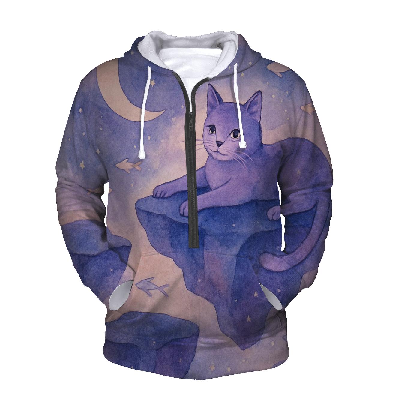 Surreal Dreamscape Cat hoodie styles