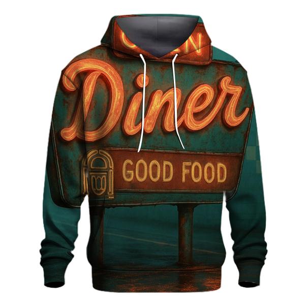 Sunset Diner Neon Sign custom hoodies