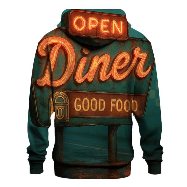 Sunset Diner Neon Sign custom hoodies