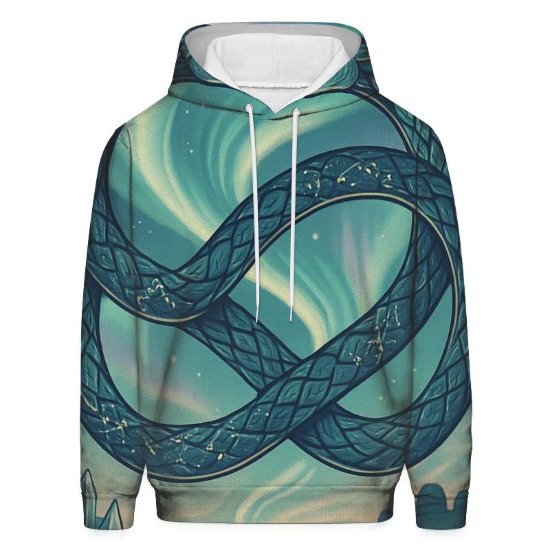 Aurora Ouroboros Braid printed hoodies