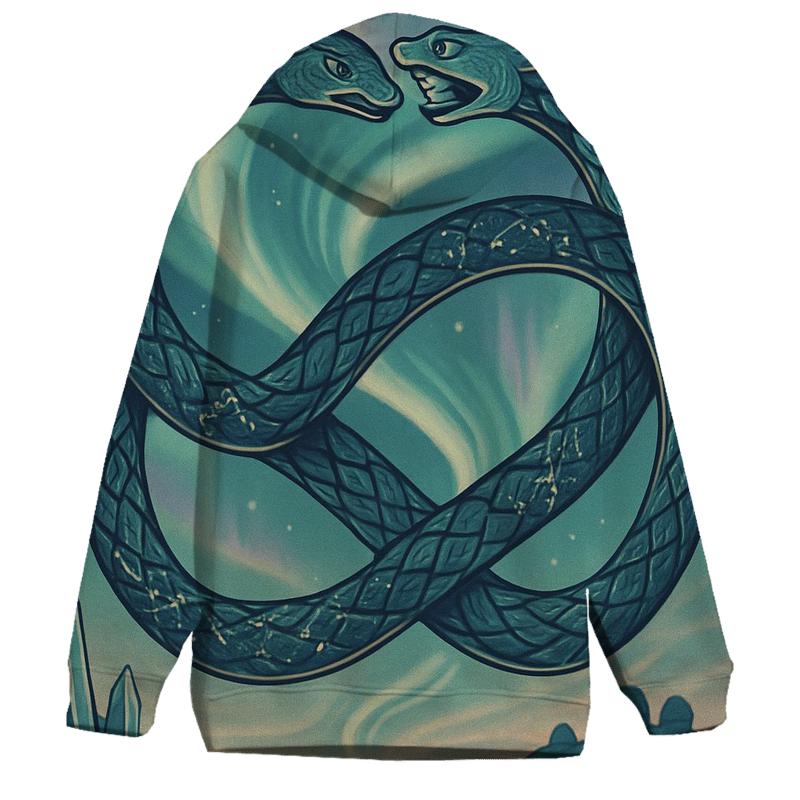 Aurora Ouroboros Braid printed hoodies