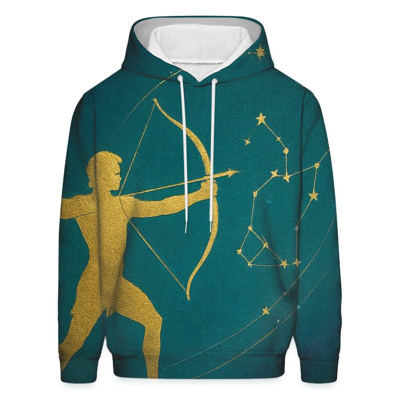 Sagittarius Archer Star Map embroidered hoodies