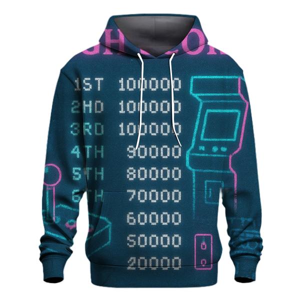 Retro Arcade Pixel Night hoodies fashion
